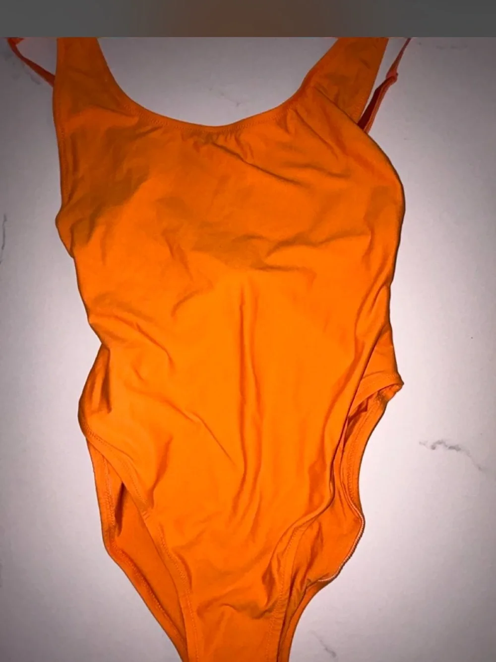 Skims Sleek Orange One-Piece Swimsuit - Women's Swim